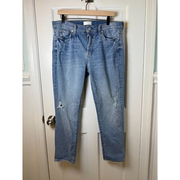 Seven for All Mankind Women's Light Blue Distressed Josefina Jeans Size 31 - Picture 1 of 16